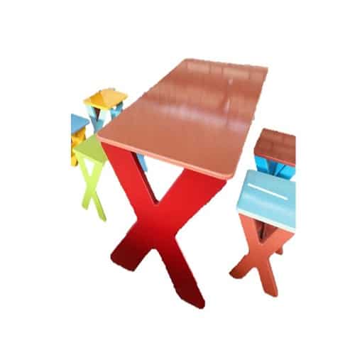 میز و چهار پایه مستطیل