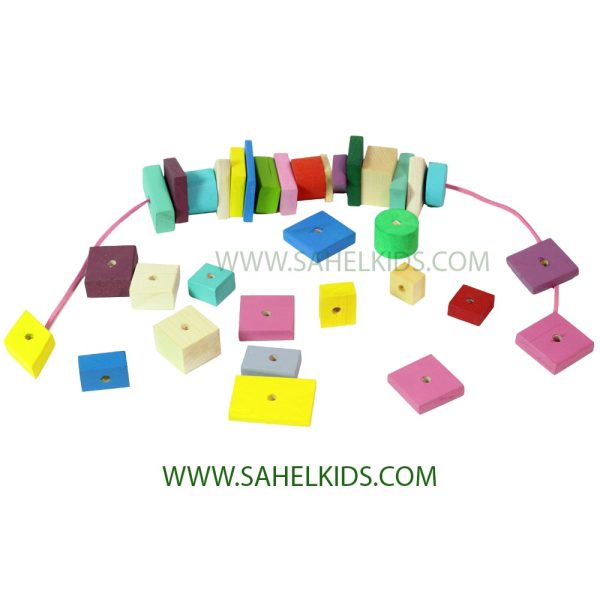 نخ ومهره بزرگ چوبی (40 عددی) - Image 3